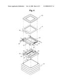 Height adjustment device for heavy equipment console box having weight balancing diagram and image