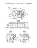 Device for analysing the composition of the contents of a receptacle including an analysis receptacle diagram and image