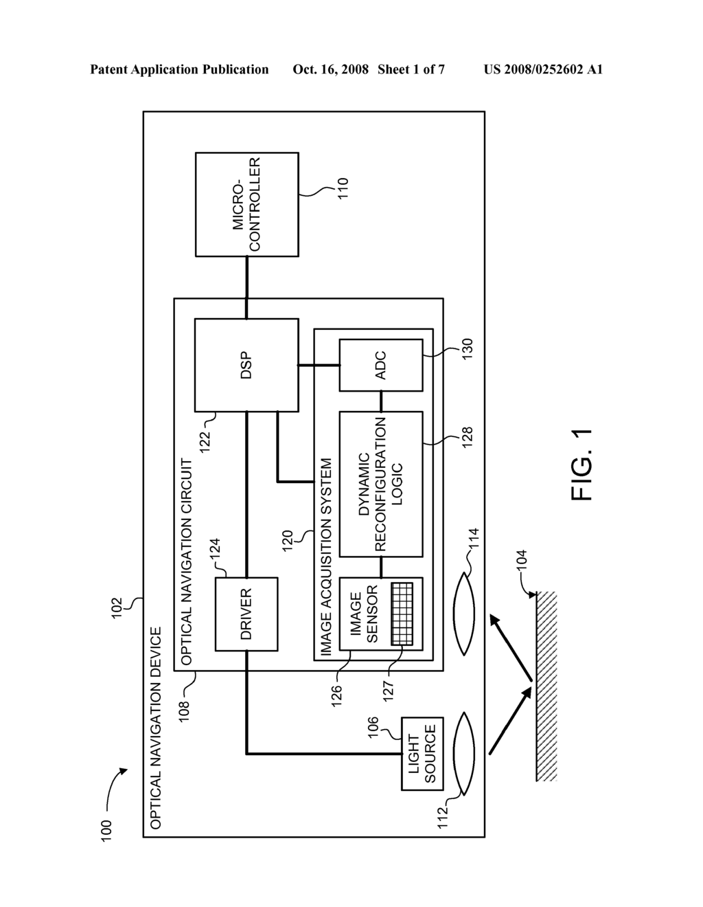 DYNAMICALLY RECONFIGURABLE PIXEL ARRAY FOR OPTICAL NAVIGATION - diagram, schematic, and image 02