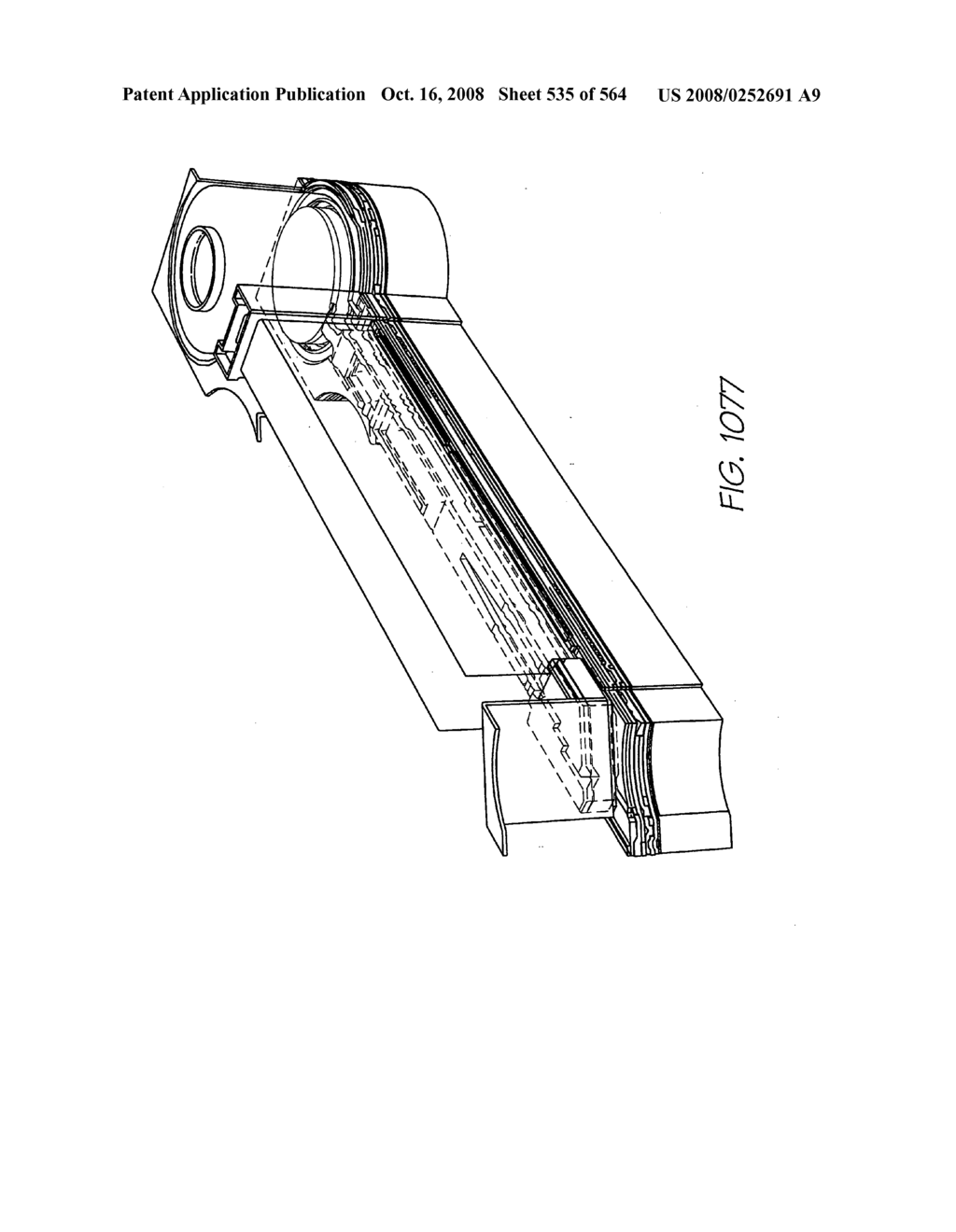 Inkjet nozzle chamber holding two fluids - diagram, schematic, and image 536