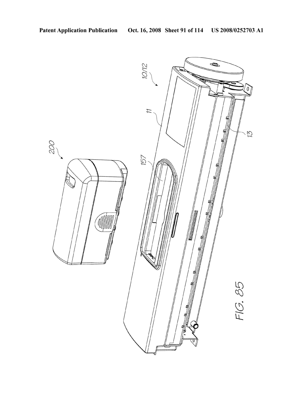 CARTRIDGE UNIT HAVING MAGNETICALLY CAPPED PRINTHEAD - diagram, schematic, and image 92