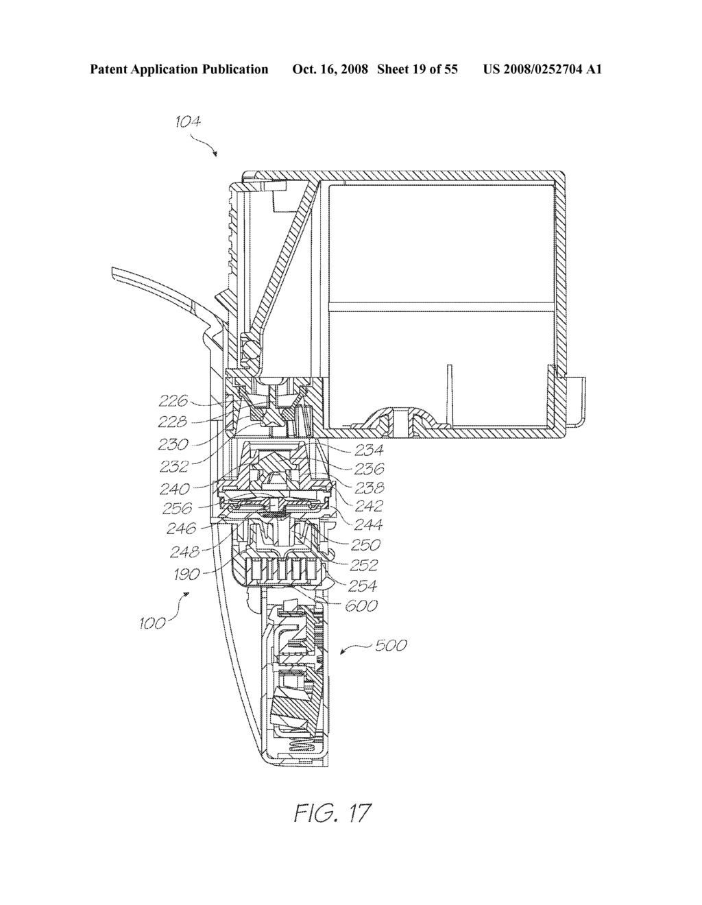 PRINTER WITH CARTRIDGE DOCK FOR RUPTURING SEAL ON CARTRIDGE - diagram, schematic, and image 20