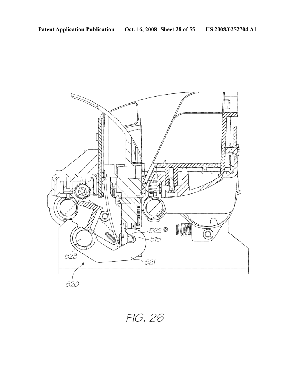 PRINTER WITH CARTRIDGE DOCK FOR RUPTURING SEAL ON CARTRIDGE - diagram, schematic, and image 29