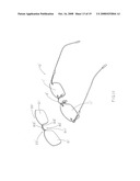 Detachable shelter frame for spectacles diagram and image