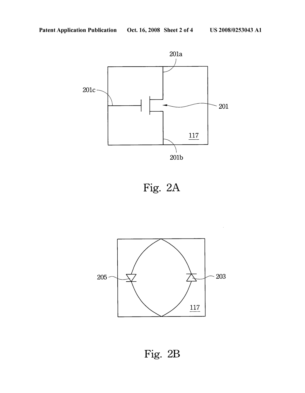 Active matrix device and a flat panel display with electrostatic protection - diagram, schematic, and image 03