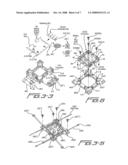 LED light device with changeable geometric system diagram and image