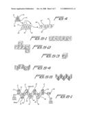 LED light device with changeable geometric system diagram and image