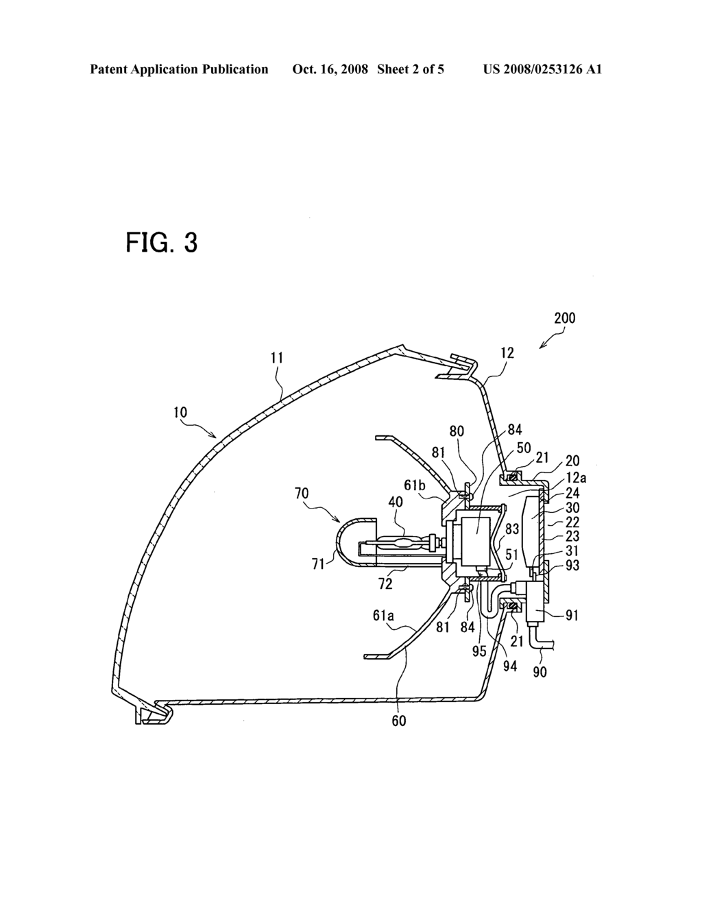 Discharge lamp assembly including controller unit - diagram, schematic, and image 03