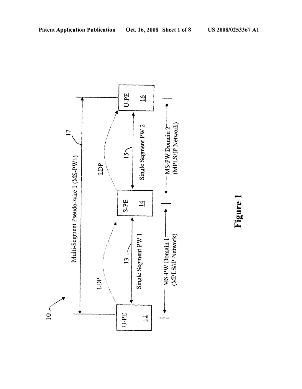 Method for Establishing Multi Segment Pseudowire Across Domains Having Different Pseudowire Signaling Protocol - diagram, schematic, and image 02