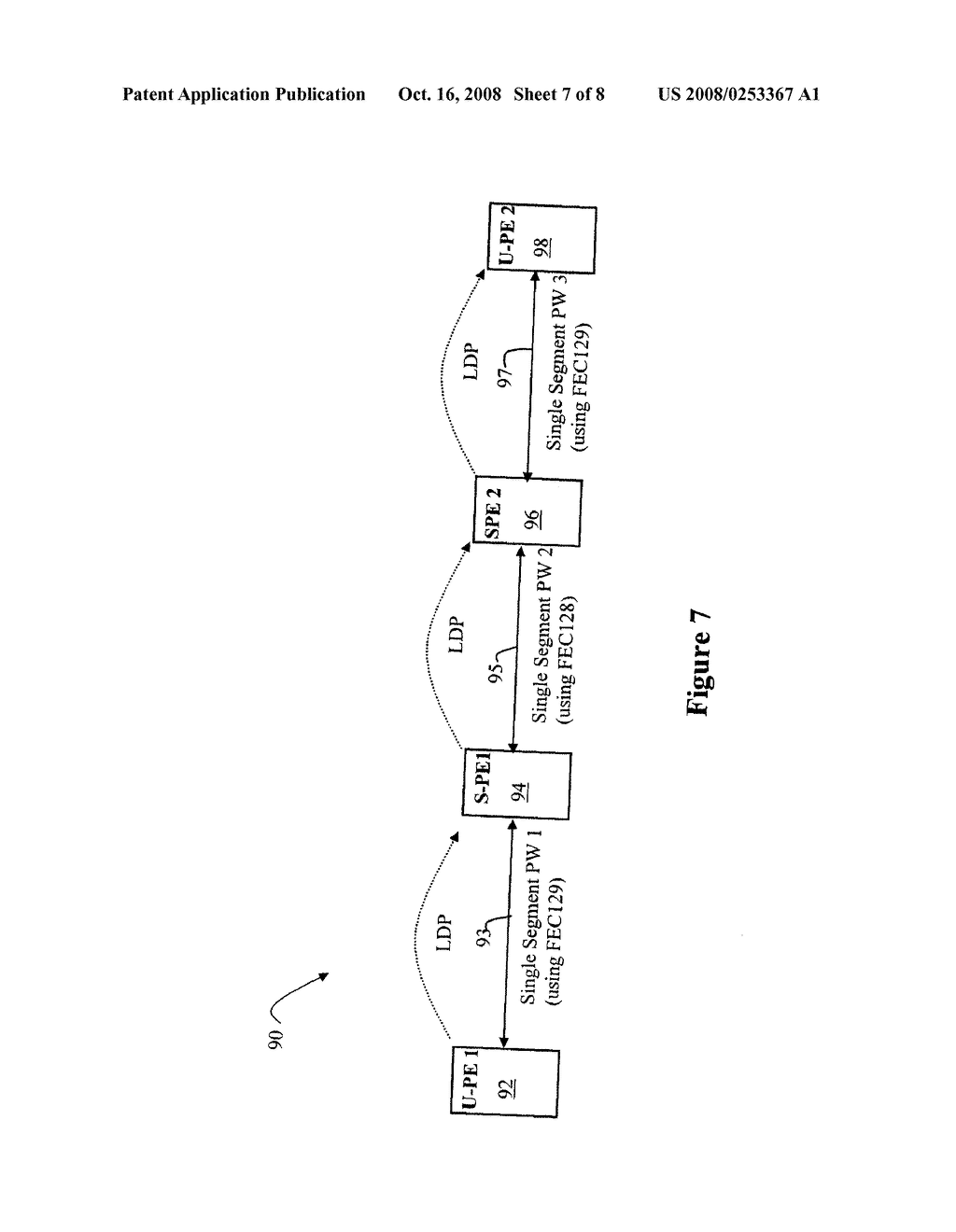 Method for Establishing Multi Segment Pseudowire Across Domains Having Different Pseudowire Signaling Protocol - diagram, schematic, and image 08