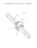 LIMIT STOP AND SUPPORT DEVICE FOR FITTING VARIABLE-WIDTH PLASTERBOARDS USING LIFTING AND HANDLING APPLIANCES FOR SAID BOARDS diagram and image