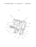 LIMIT STOP AND SUPPORT DEVICE FOR FITTING VARIABLE-WIDTH PLASTERBOARDS USING LIFTING AND HANDLING APPLIANCES FOR SAID BOARDS diagram and image