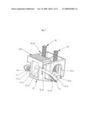 LIMIT STOP AND SUPPORT DEVICE FOR FITTING VARIABLE-WIDTH PLASTERBOARDS USING LIFTING AND HANDLING APPLIANCES FOR SAID BOARDS diagram and image