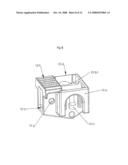 LIMIT STOP AND SUPPORT DEVICE FOR FITTING VARIABLE-WIDTH PLASTERBOARDS USING LIFTING AND HANDLING APPLIANCES FOR SAID BOARDS diagram and image