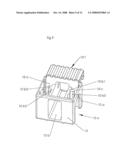 LIMIT STOP AND SUPPORT DEVICE FOR FITTING VARIABLE-WIDTH PLASTERBOARDS USING LIFTING AND HANDLING APPLIANCES FOR SAID BOARDS diagram and image