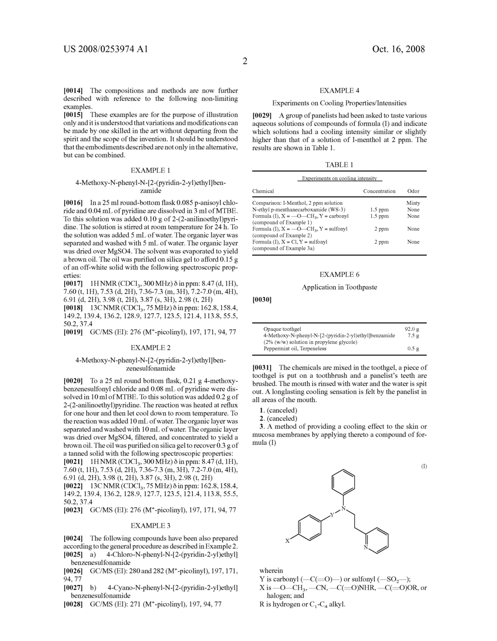 N-Phenyl-N-Pyridinyl-Benzamides and Benzenesulfonamides Having Cooling Properties - diagram, schematic, and image 03