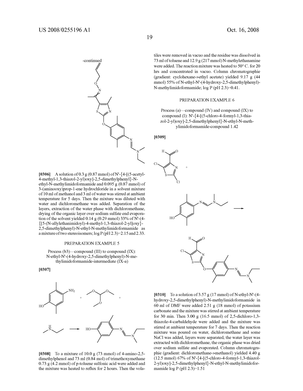 Pesticide Thiazolyloxy Substituted Phenylamidine Derivatives - diagram, schematic, and image 20