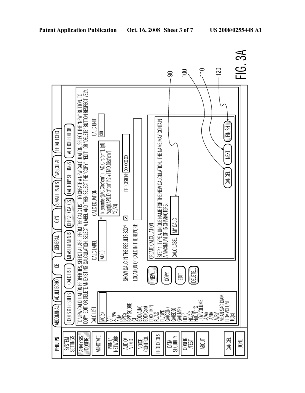 User Interface System and Method for Creating and Managing Ultrasound Measurement-Based Calculations in Ultrasound Imaging System - diagram, schematic, and image 04