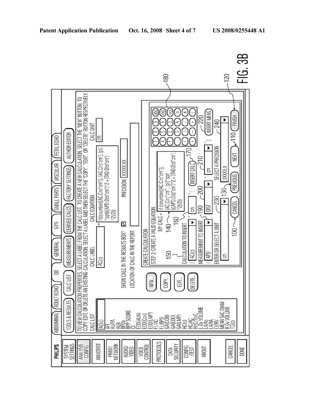 User Interface System and Method for Creating and Managing Ultrasound Measurement-Based Calculations in Ultrasound Imaging System - diagram, schematic, and image 05