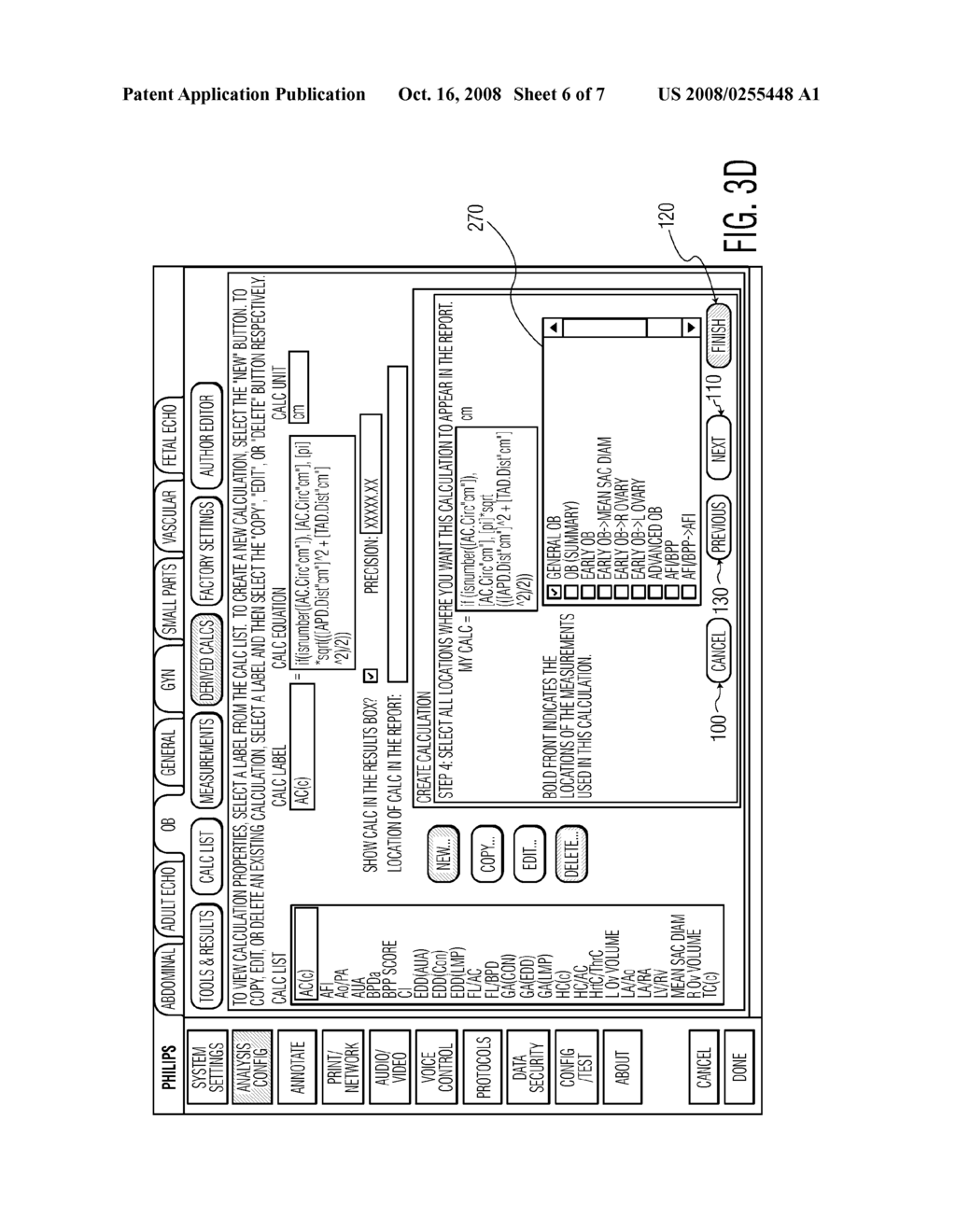 User Interface System and Method for Creating and Managing Ultrasound Measurement-Based Calculations in Ultrasound Imaging System - diagram, schematic, and image 07