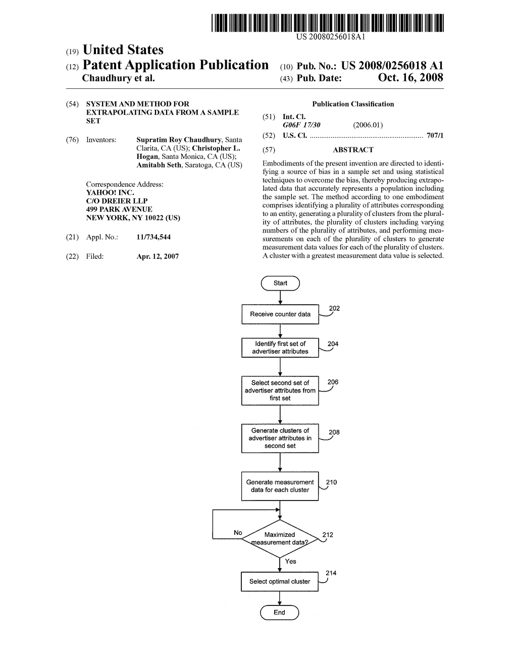 SYSTEM AND METHOD FOR EXTRAPOLATING DATA FROM A SAMPLE SET - diagram, schematic, and image 01