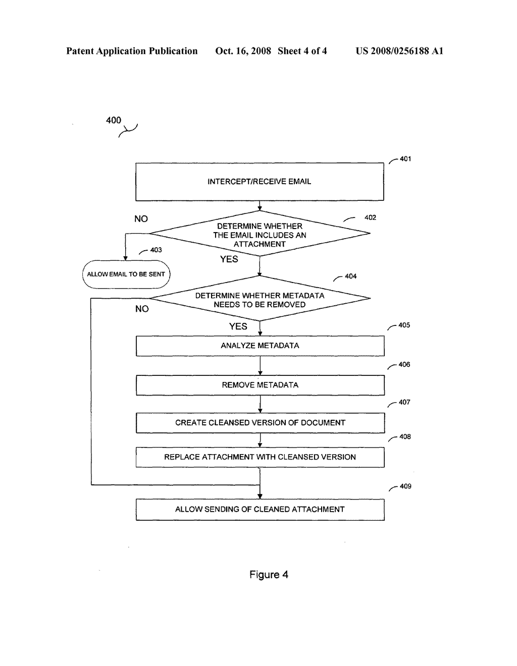 Method of removing metadata from email attachments - diagram, schematic, and image 05