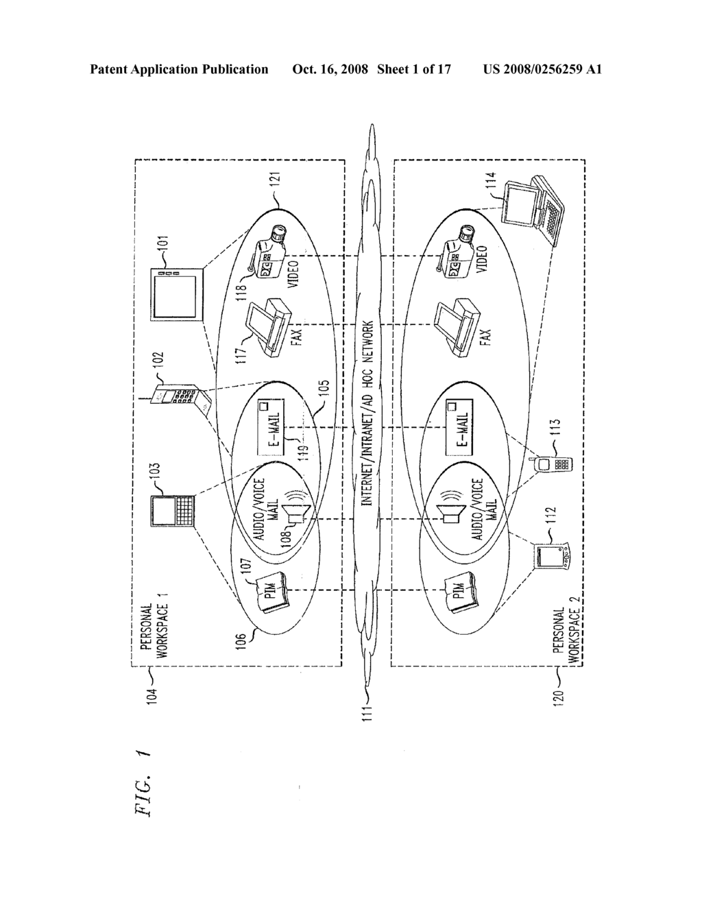 TECHNIQUES FOR PROVIDING A VIRTUAL WORKSPACE COMPRISED OF A MULTIPLICITY OF ELECTRONIC DEVICES - diagram, schematic, and image 02