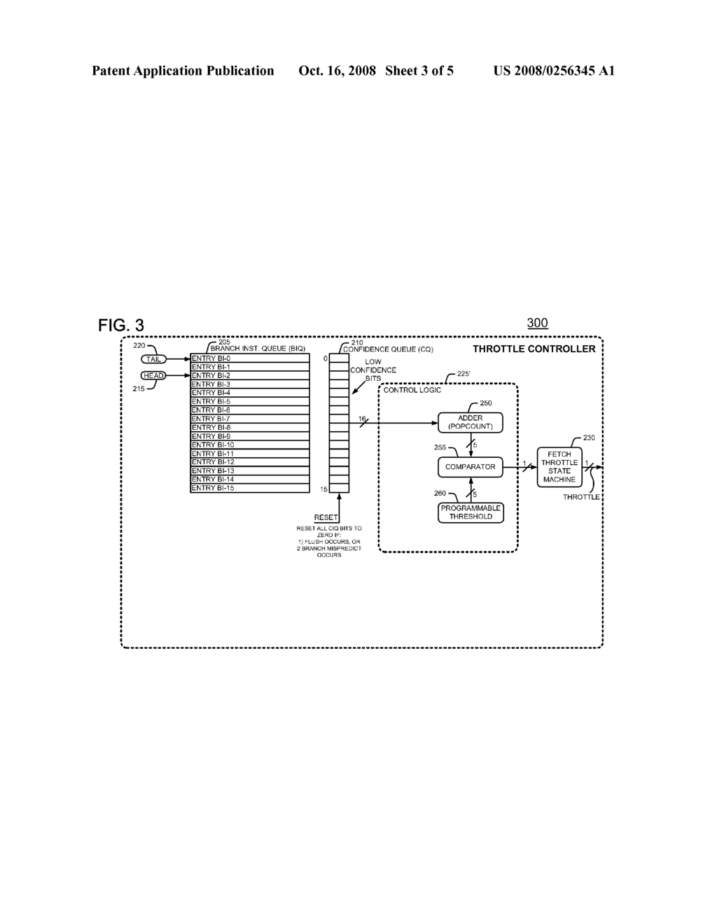 Method and Apparatus for Conserving Power by Throttling Instruction Fetching When a Processor Encounters Low Confidence Branches in an Information Handling System - diagram, schematic, and image 04