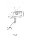 Hand dryer with visible light indicated sensing area diagram and image