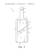 Mandoline with adjustable cutting depth diagram and image