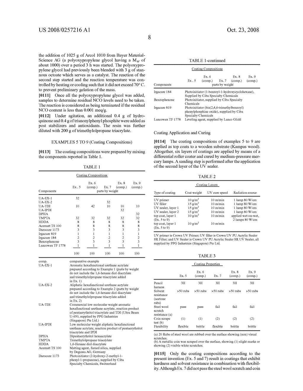 NEW URETHANE (METH)ACRYLATES AND THEIR USE IN CURABLE COATING COMPOSITIONS - diagram, schematic, and image 09