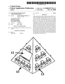 Pyramid Shaped Rotatable Collectible Display diagram and image