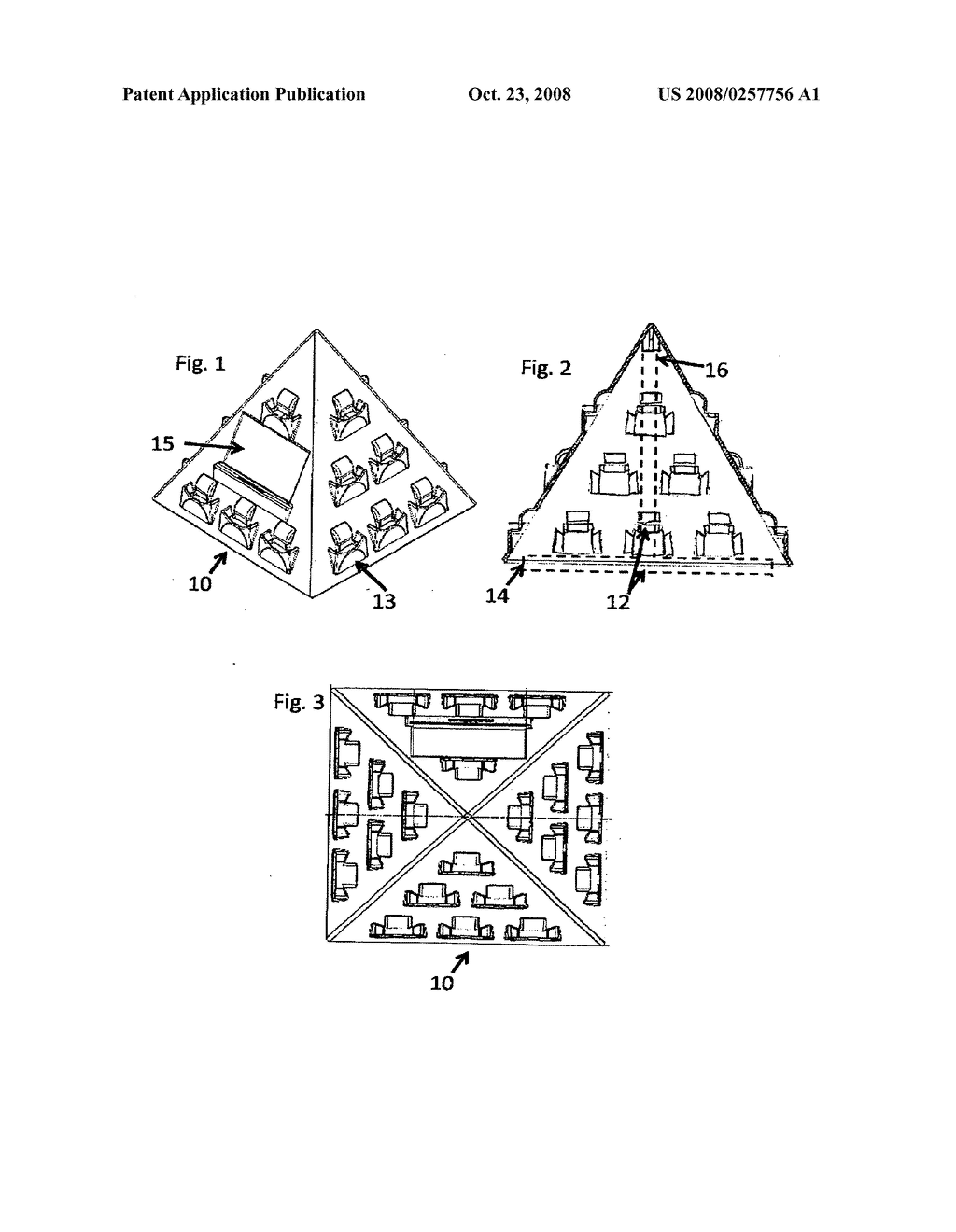 Pyramid Shaped Rotatable Collectible Display - diagram, schematic, and image 02