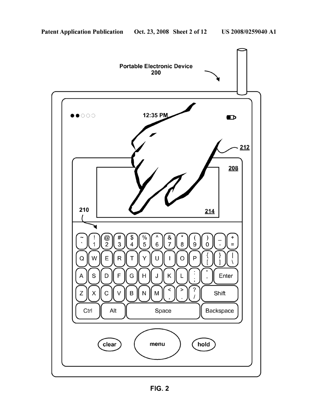 Method, System, and Graphical User Interface for Positioning an Insertion Marker in a Touch Screen Display - diagram, schematic, and image 03