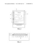 Electronic Reading Device Mimicking a Reading experience of a Paper Document diagram and image