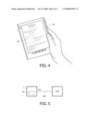 Electronic Reading Device Mimicking a Reading experience of a Paper Document diagram and image