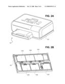 Printing device having supply of colorant that is non-refillable and at least substantially non-removable from end user perspective diagram and image