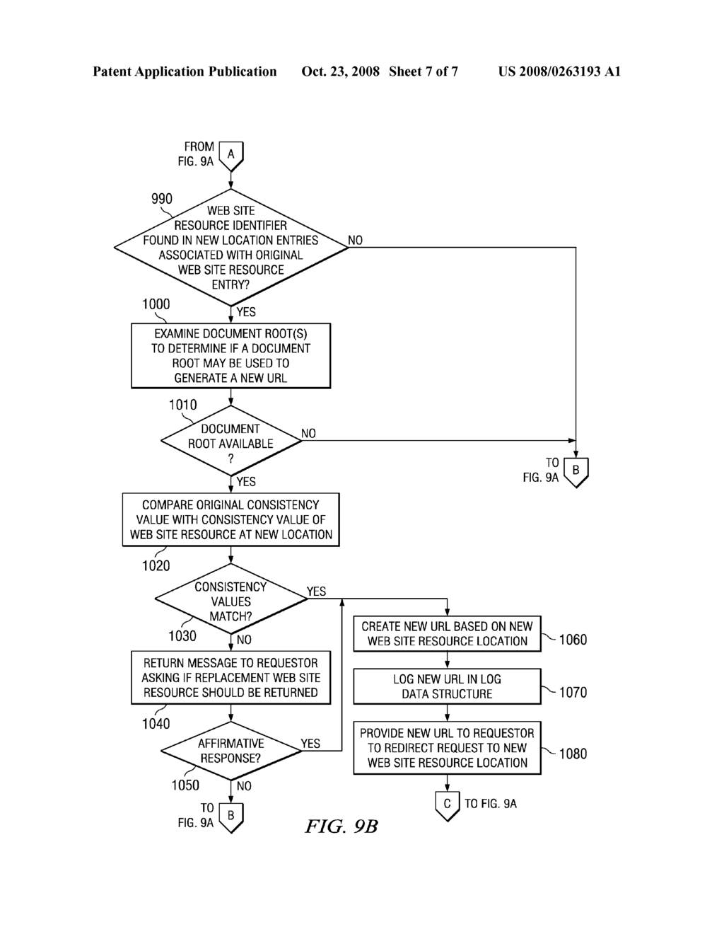 System and Method for Automatically Providing a Web Resource for a Broken Web Link - diagram, schematic, and image 08