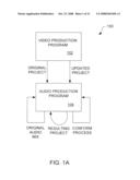 System and method to conform separately edited sequences diagram and image