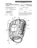 Storage pocket for glove for baseball or softball diagram and image