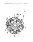 High performance support-separators for communications cables supporting low voltage and wireless fidelity applications and providing shielding for minimizing alien crosstalk diagram and image