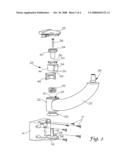 Adjustable support arm for a vehicle exterior rearview mirror assembly diagram and image