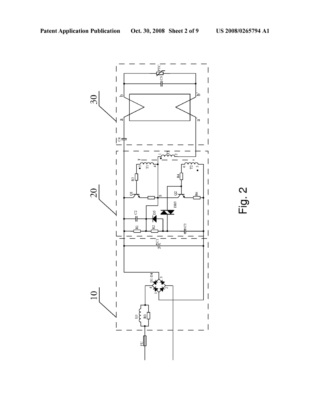  CURRENT-DRIVEN TOROIDAL-MAGNETIC-CORE-FREE FEEDBACK TYPE BALLAST - diagram, schematic, and image 03