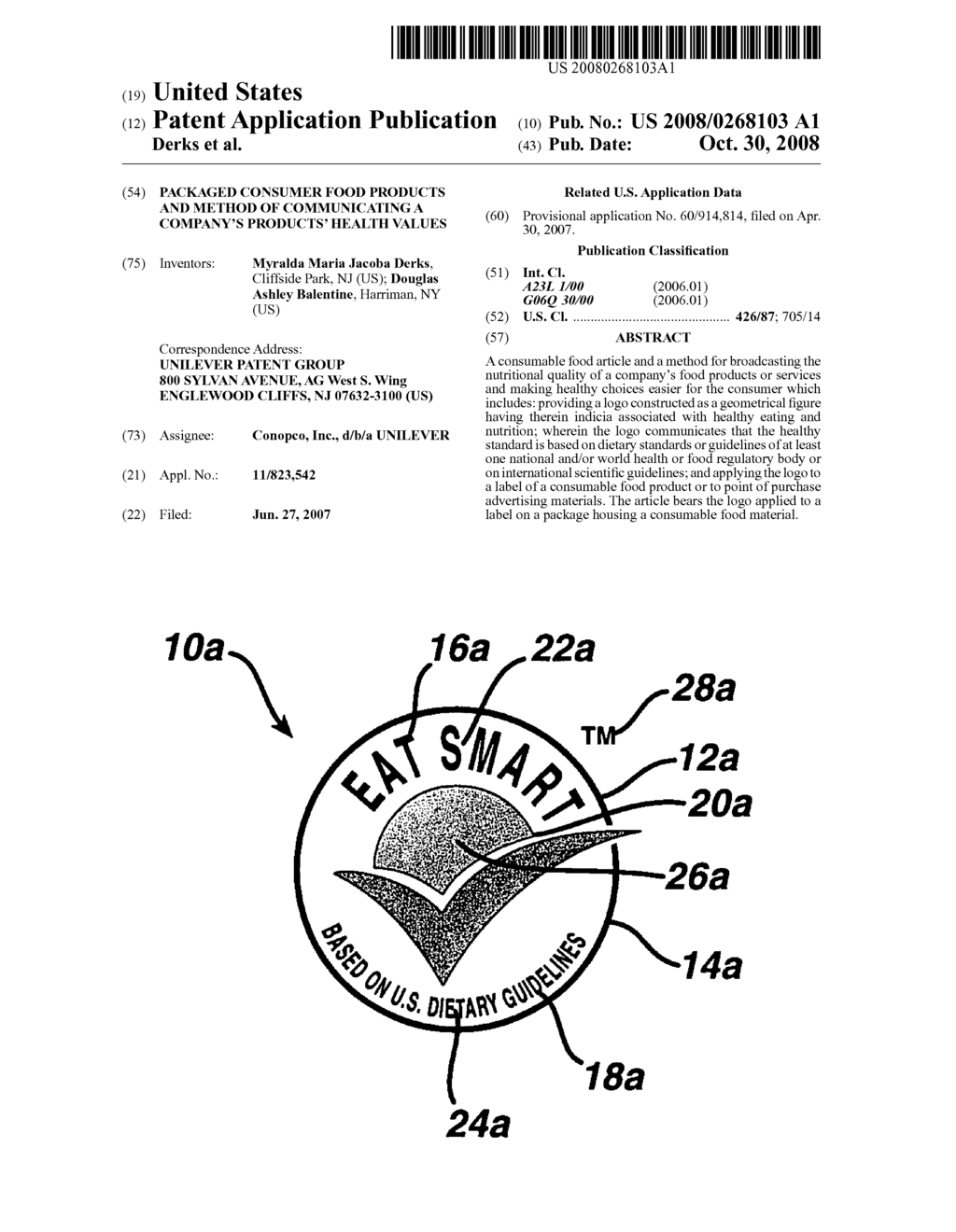 Packaged consumer food products and method of communicating a company's products' health values - diagram, schematic, and image 01