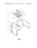 Securing device for a power supply adapter diagram and image