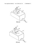 Securing device for a power supply adapter diagram and image