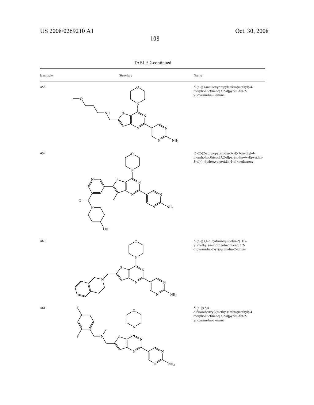 PHOSPHOINOSITIDE 3-KINASE INHIBITOR COMPOUNDS AND METHODS OF USE - diagram, schematic, and image 109