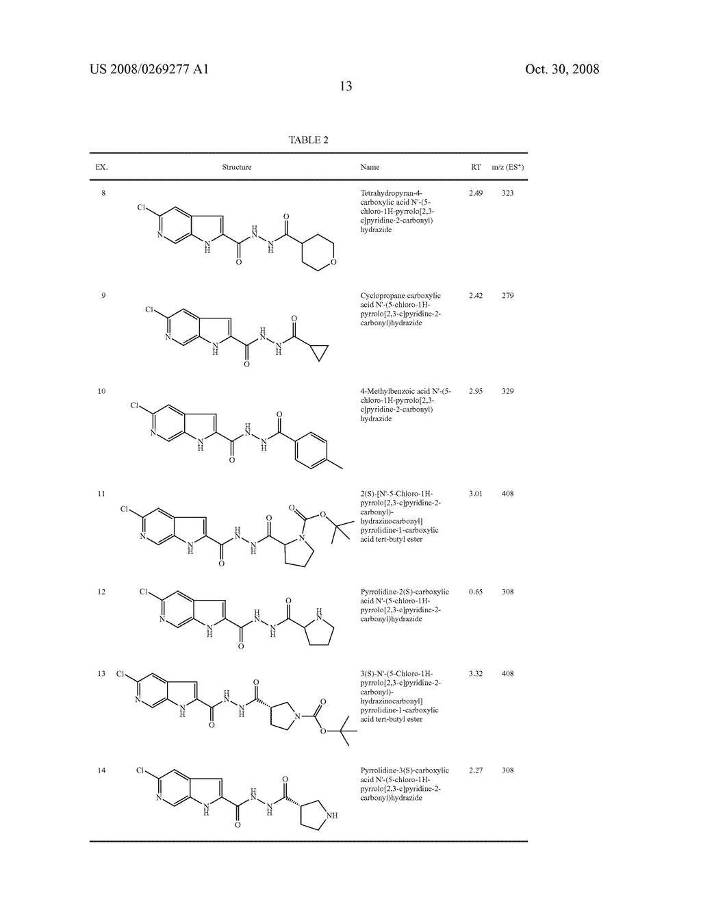 Pyrrolopyridine-2-Carboxylic Acid Hydrazides - diagram, schematic, and image 25