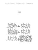 Strain-hardened interpenetrating polymer network hydrogel diagram and image