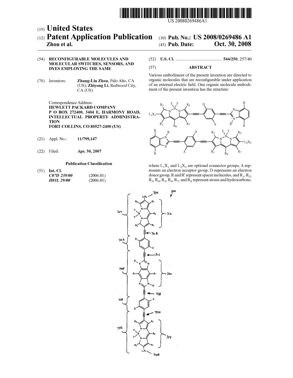 Reconfigurable molecules and molecular switches, sensors, and dyes employing the same - diagram, schematic, and image 01